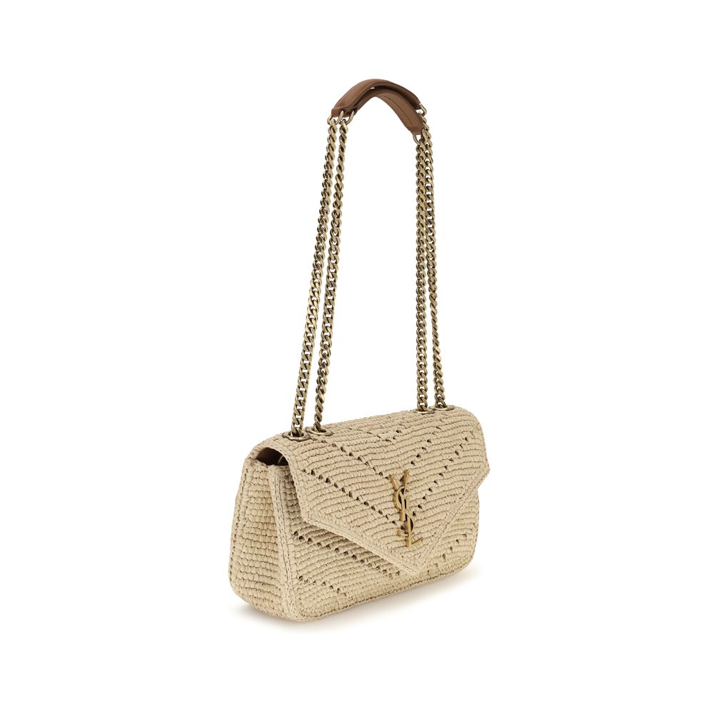 Saint Laurent Loulou Small Shoulder Bag - Natural Raffia