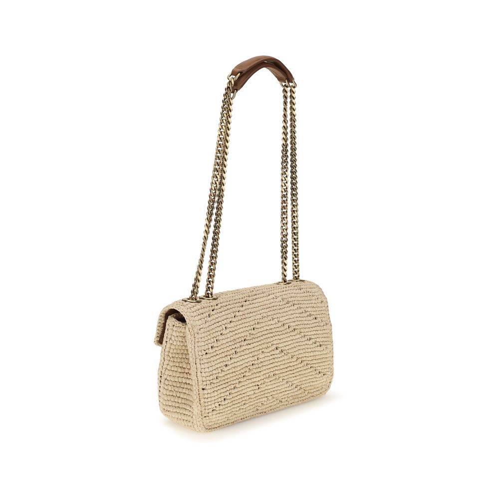 Saint Laurent Loulou Small Shoulder Bag - Natural Raffia
