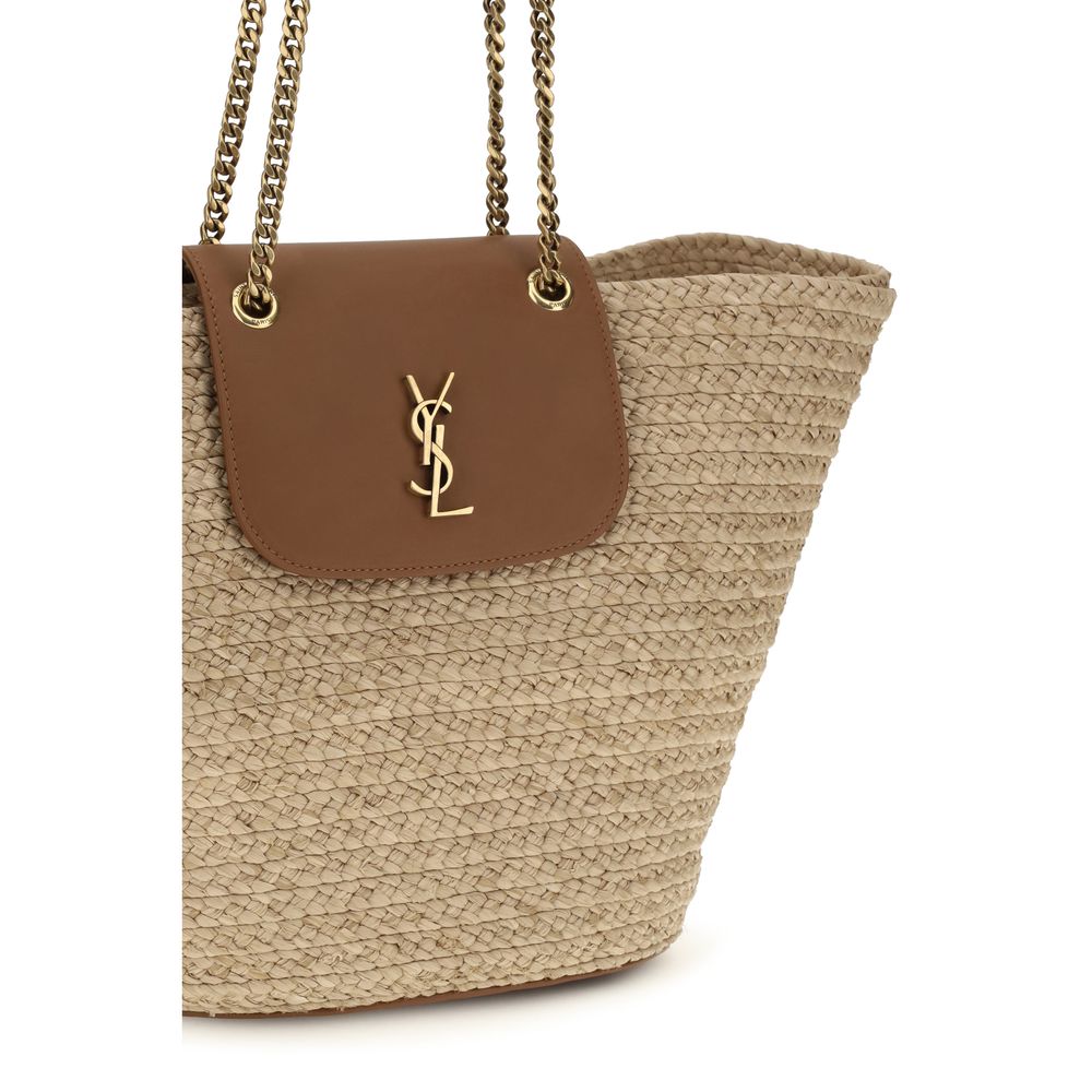 Saint Laurent Manon Shoulder Bag - Natural Raffia