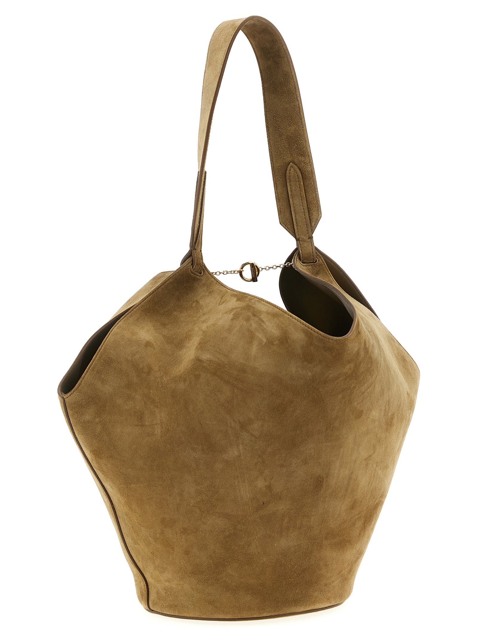 Khaite Small Lotus Tote - Mud Suede