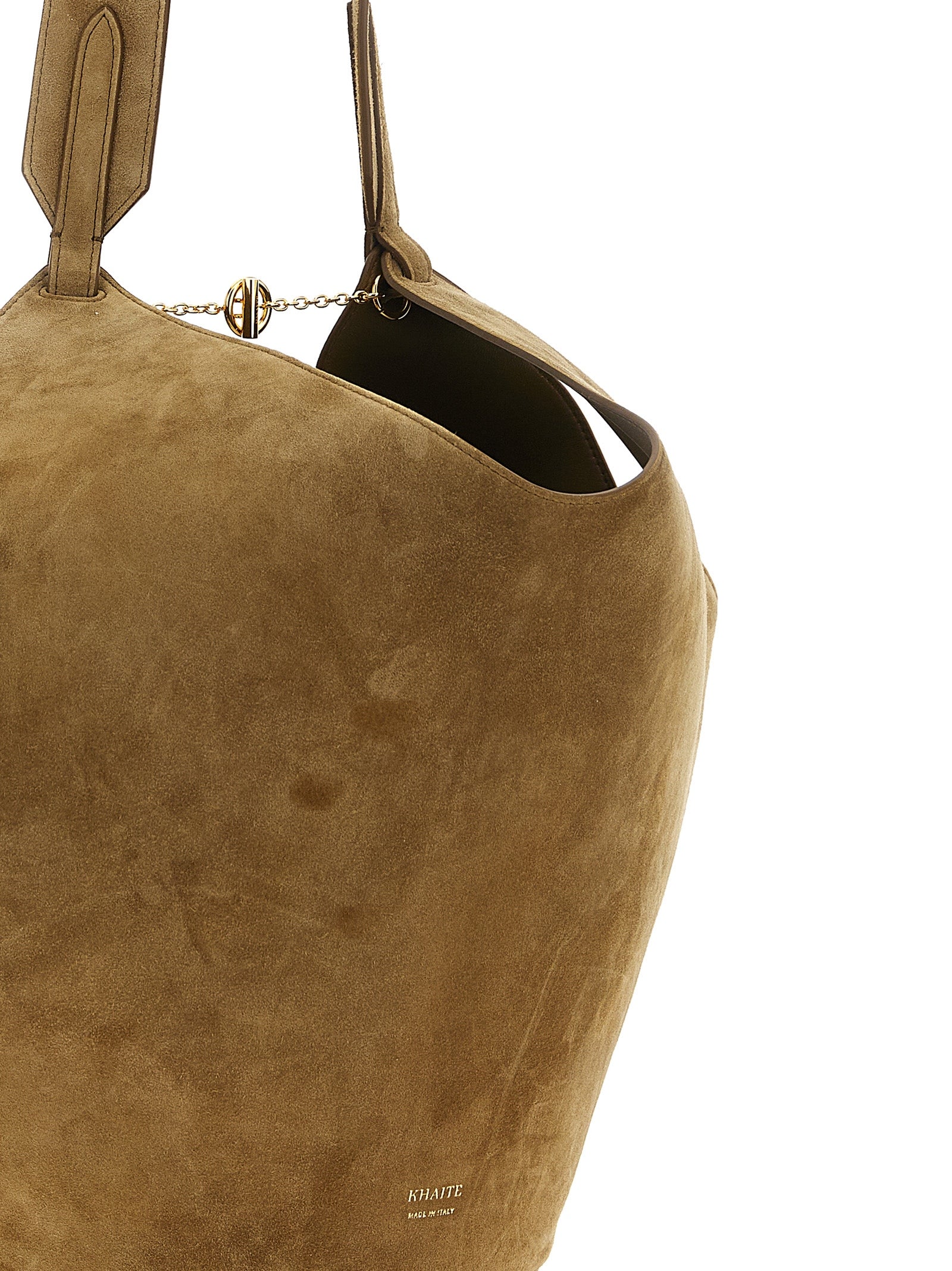 Khaite Small Lotus Tote - Mud Suede
