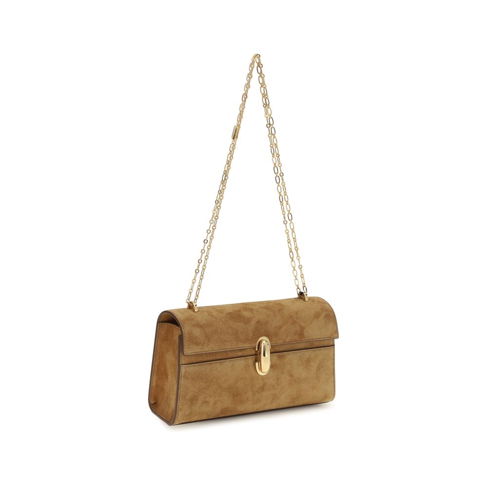 Savette Symmetry Chain Pochette - Saddle Suede
