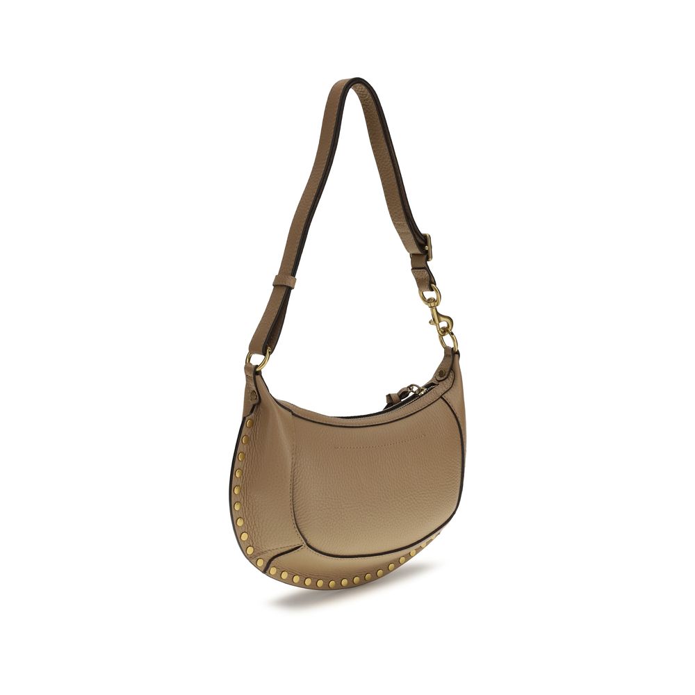 Isabel Marant Oskan Moon Grained Leather Shoulder Bag - Cappuccino