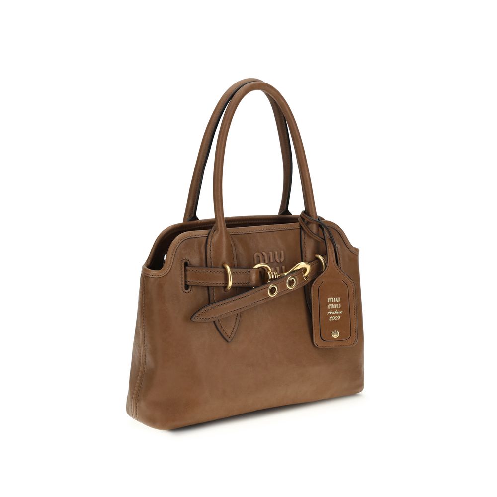 Miu Miu Aventure Nappa Leather Bag - Oak
