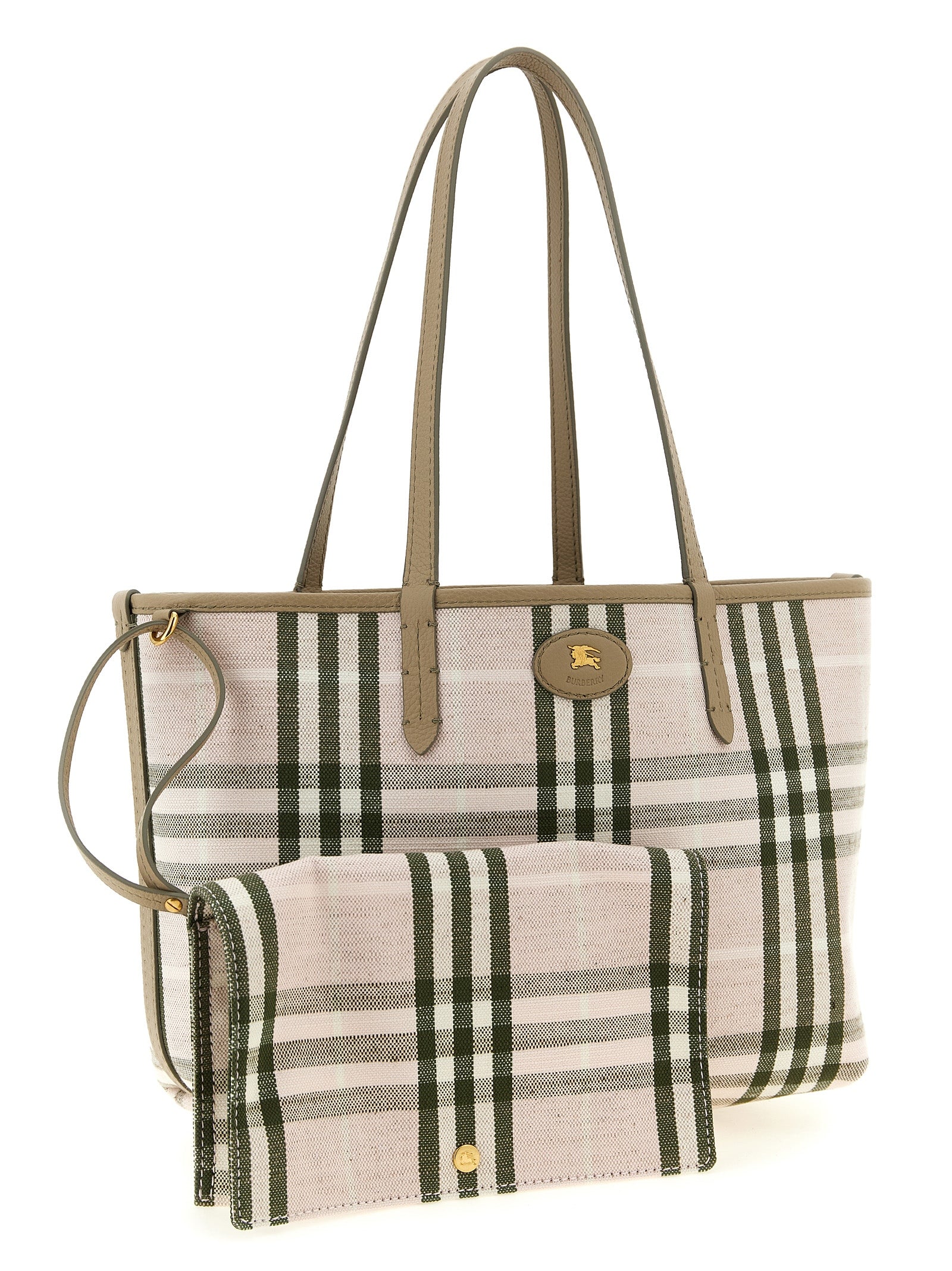 Burberry Small Reversible Bloomsbury Tote - Mushroom Beige / Mallow Pink