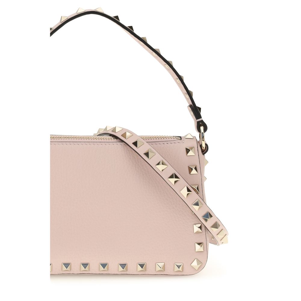 Valentino Garavani Rockstud Small Crossbody Bag - Pink Grained Calfskin