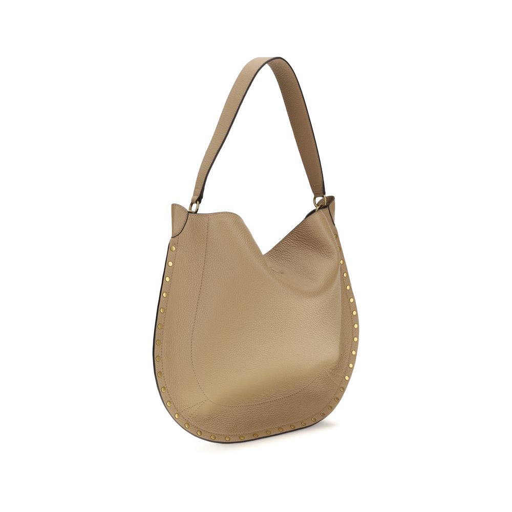 Isabel Marant Oskan Hobo Soft Grained Leather Bag - Cappuccino