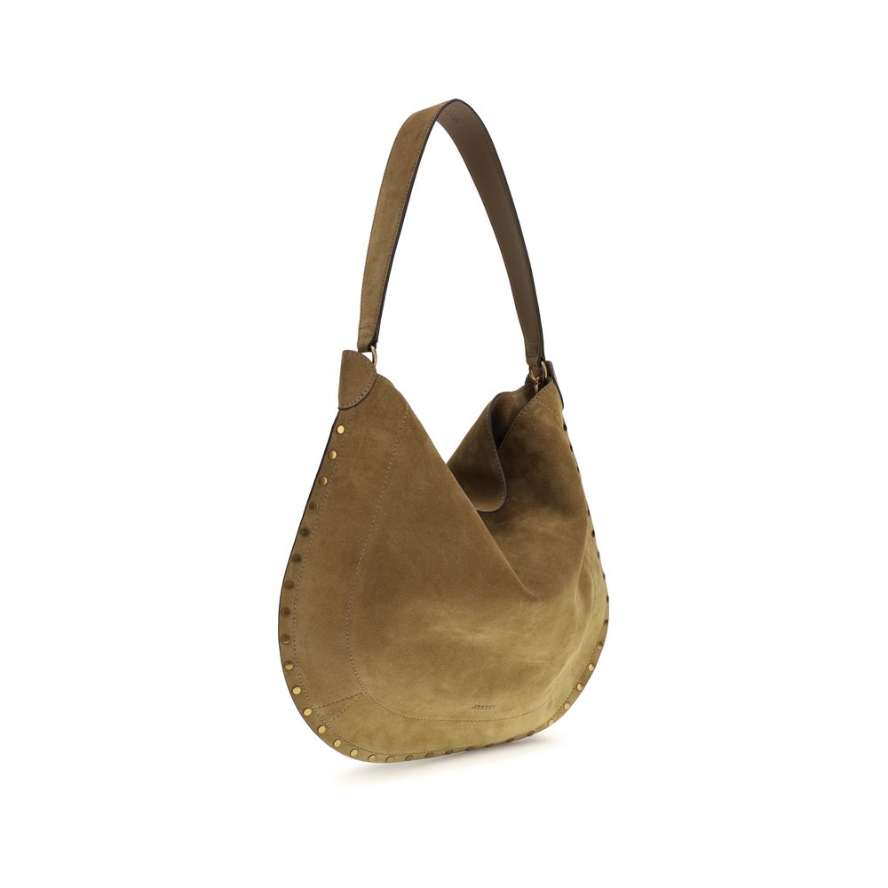 Isabel Marant Oskan Hobo Soft Bag - Taupe Studded Suede