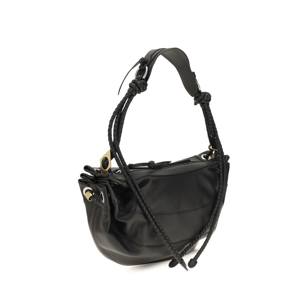 Isabel Marant Maia Medium Lambskin Leather Shoulder Bag - Black