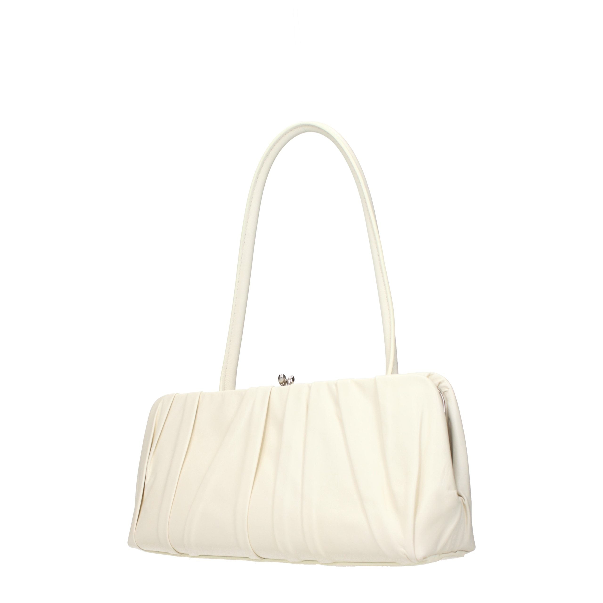 Jil Sander Pleated East West Shoulder Bag - White