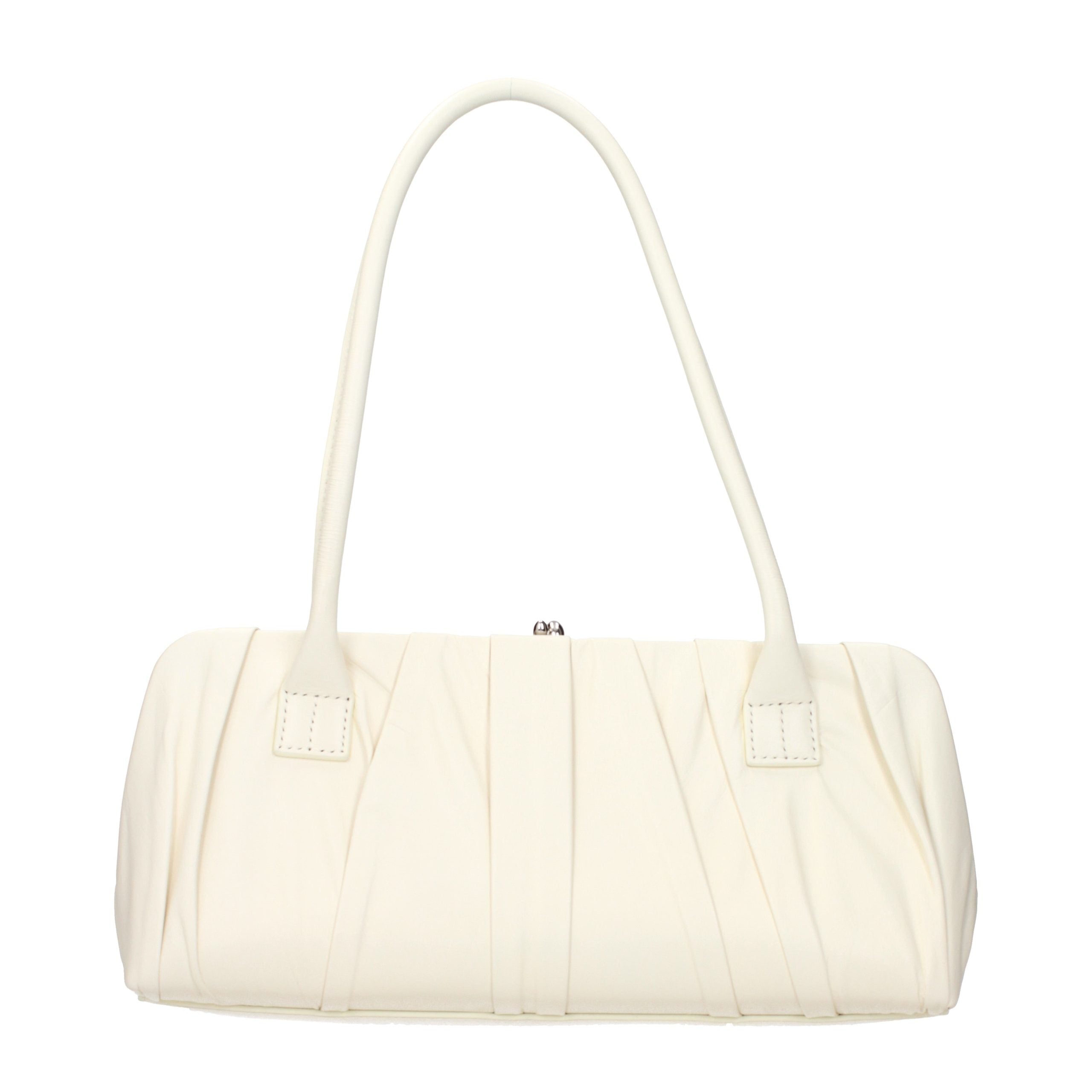 Jil Sander Pleated East West Shoulder Bag - White