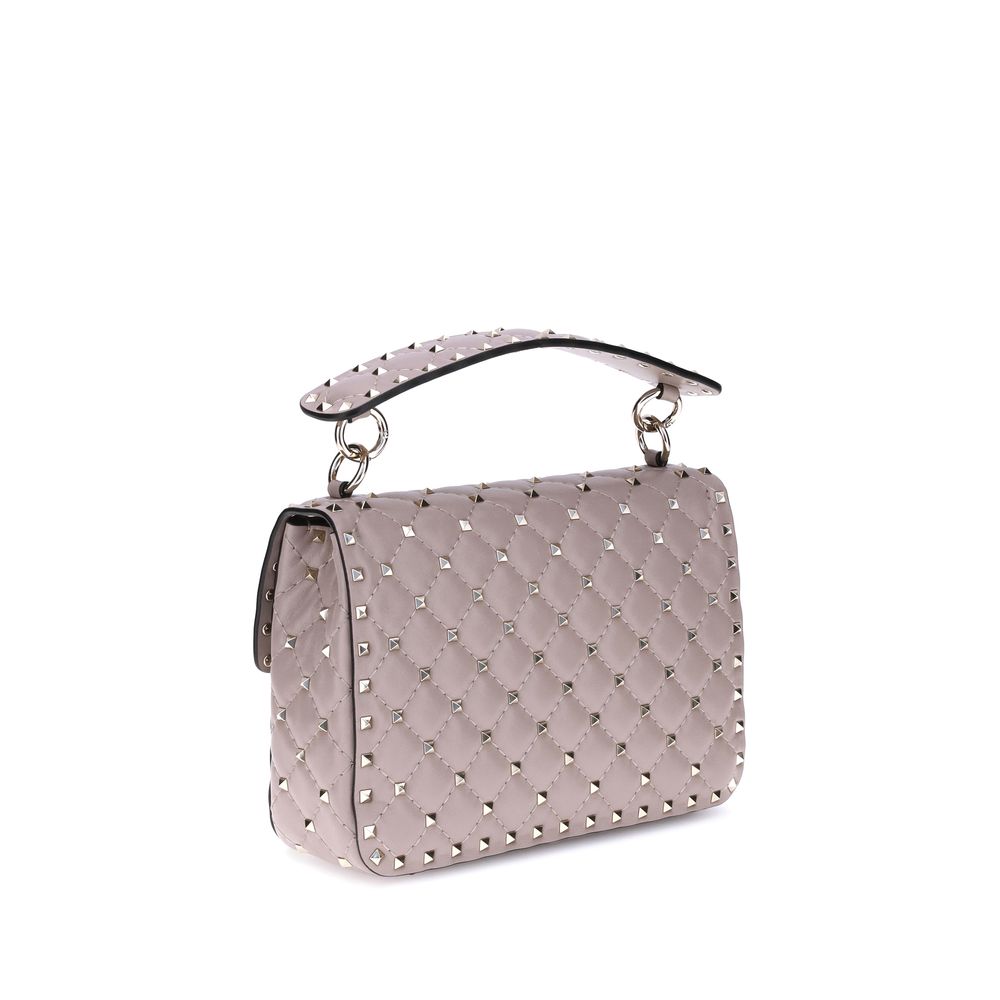 Valentino Garavani Rockstud Spike Medium Shoulder Bag - Poudre