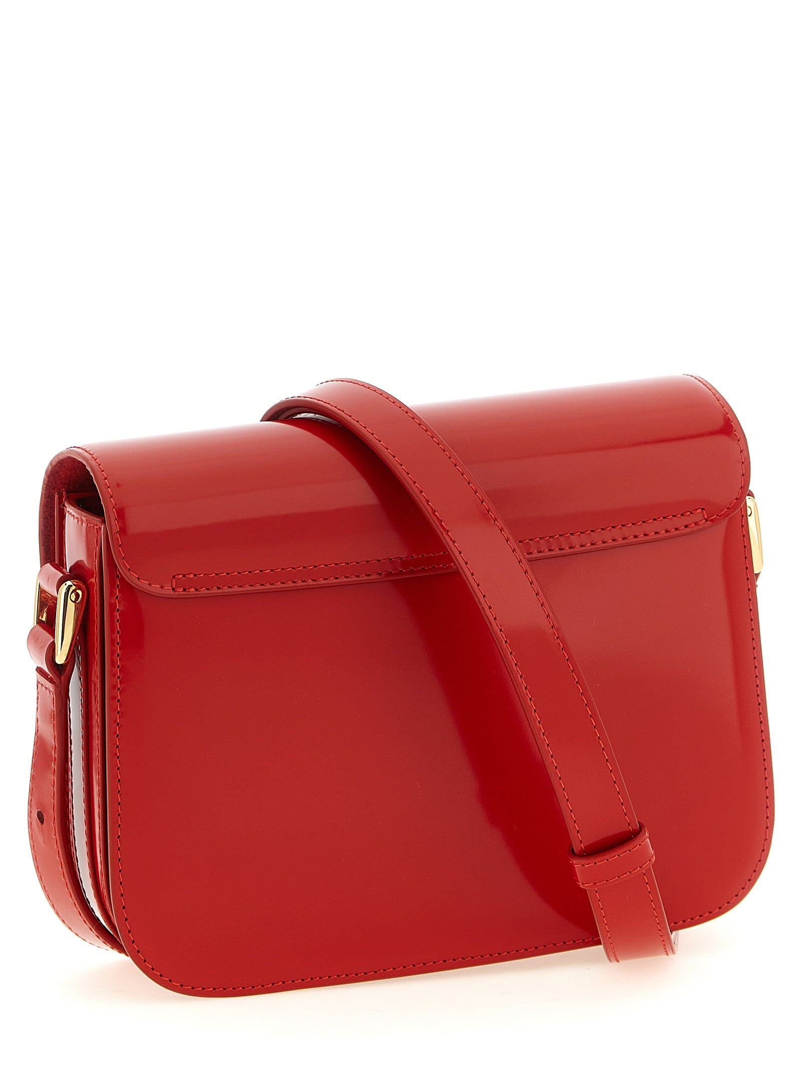 A.P.C. Grace Small Bag in Glazed Leather - Bright Red