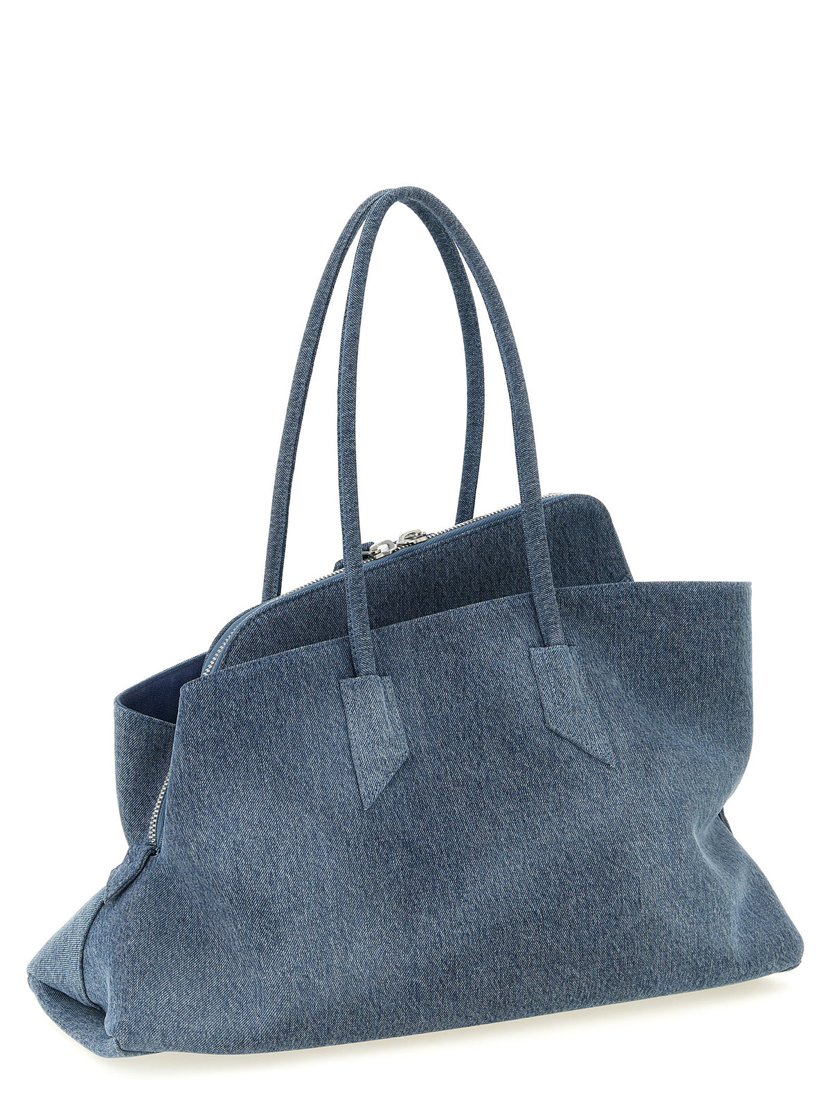 The Attico La Passeggiata Medium Top Handle - Washed Denim