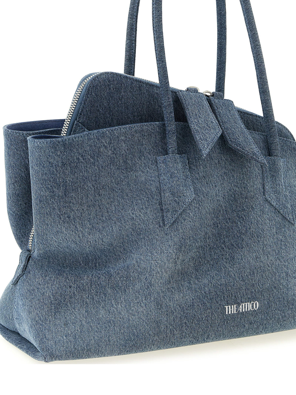 The Attico La Passeggiata Medium Top Handle - Washed Denim