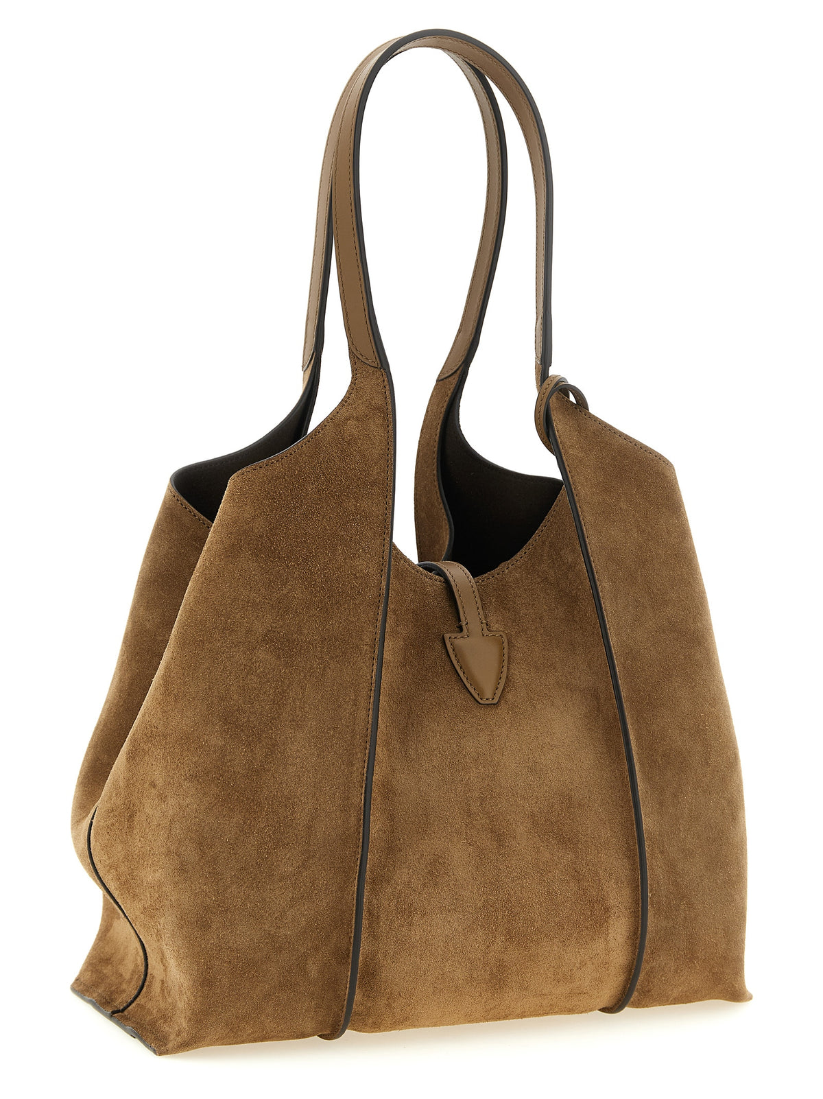 Tod's T Timeless Small Shopping Bag - Brown Suede