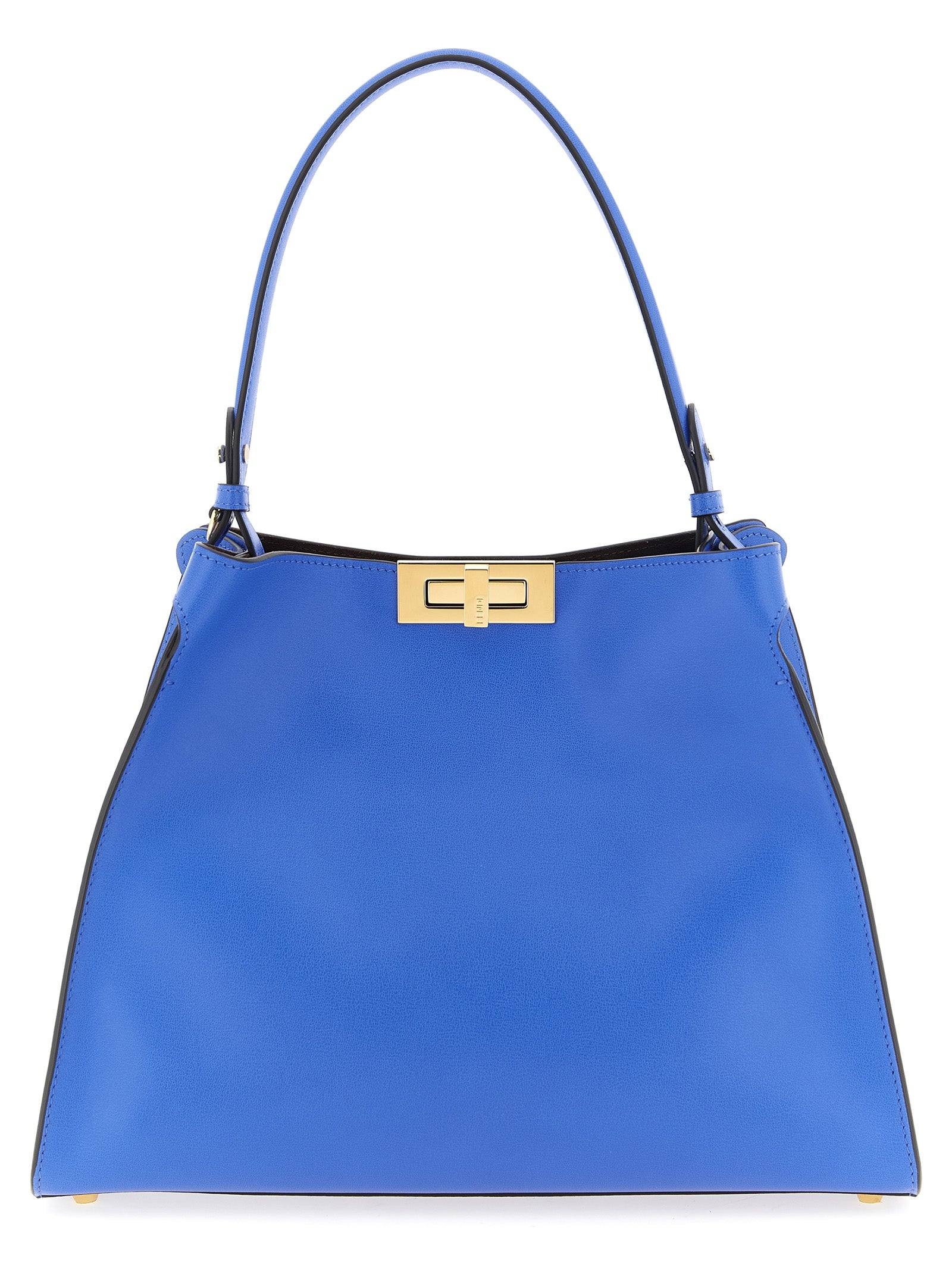 Fendi Way Medium - Coastal Sky Blue Leather and Cappuccino Suede