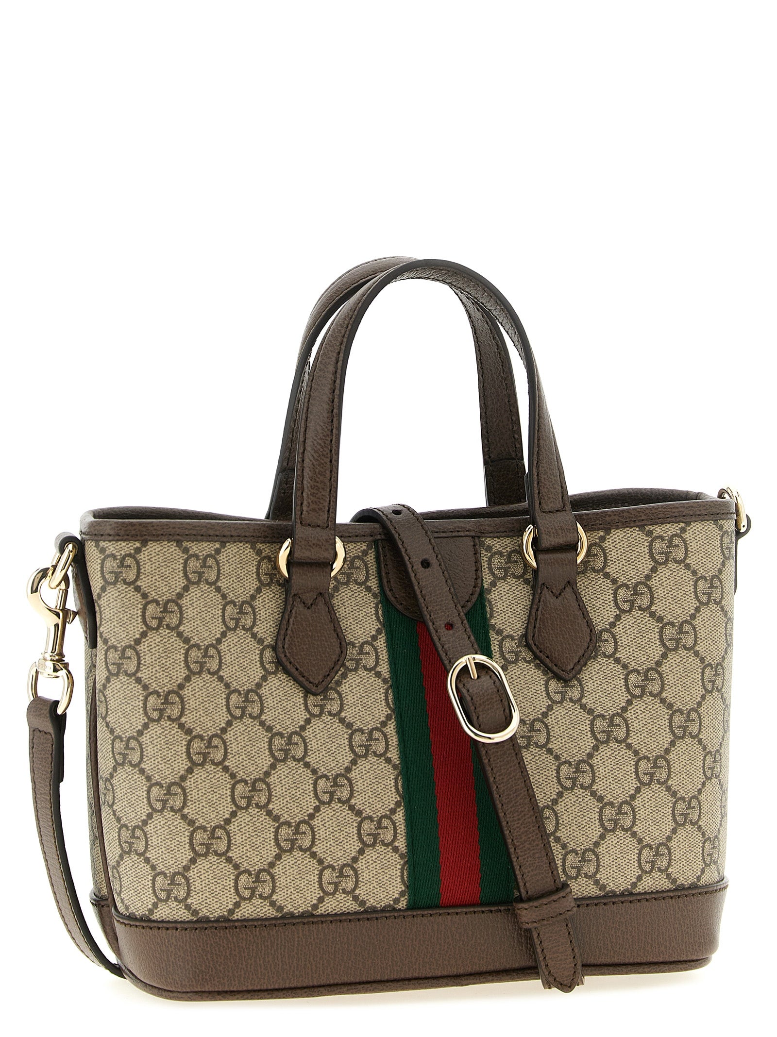 Gucci Ophidia Small Tote Bag - Beige and Brown GG Fabric