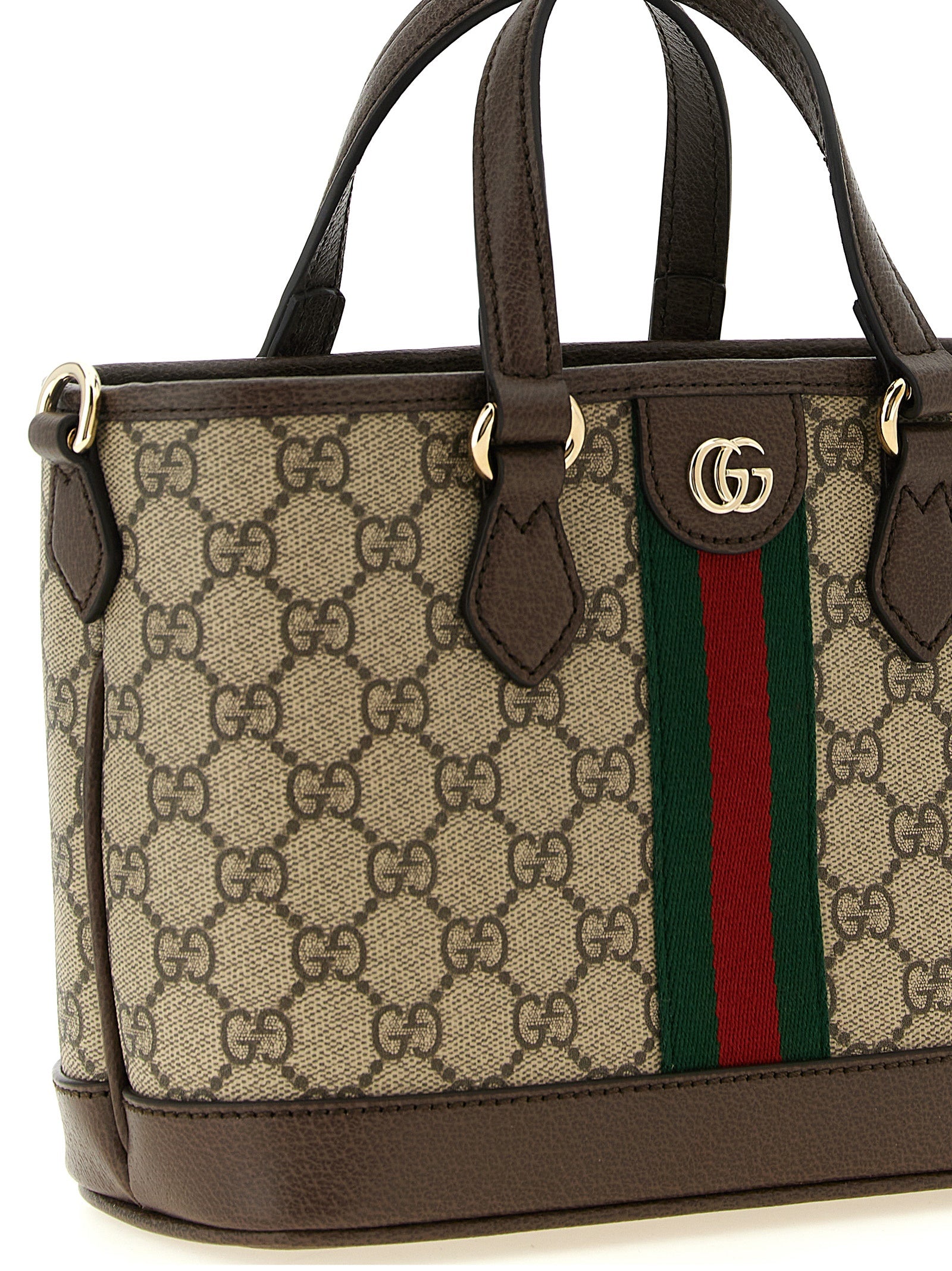Gucci Ophidia Small Tote Bag - Beige and Brown GG Fabric