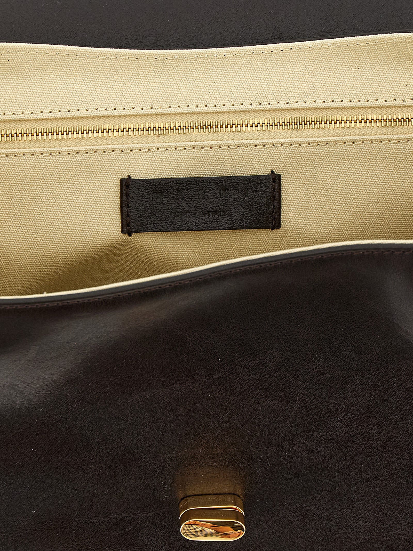 Marni East West Shoulder Bag - Dark Brown