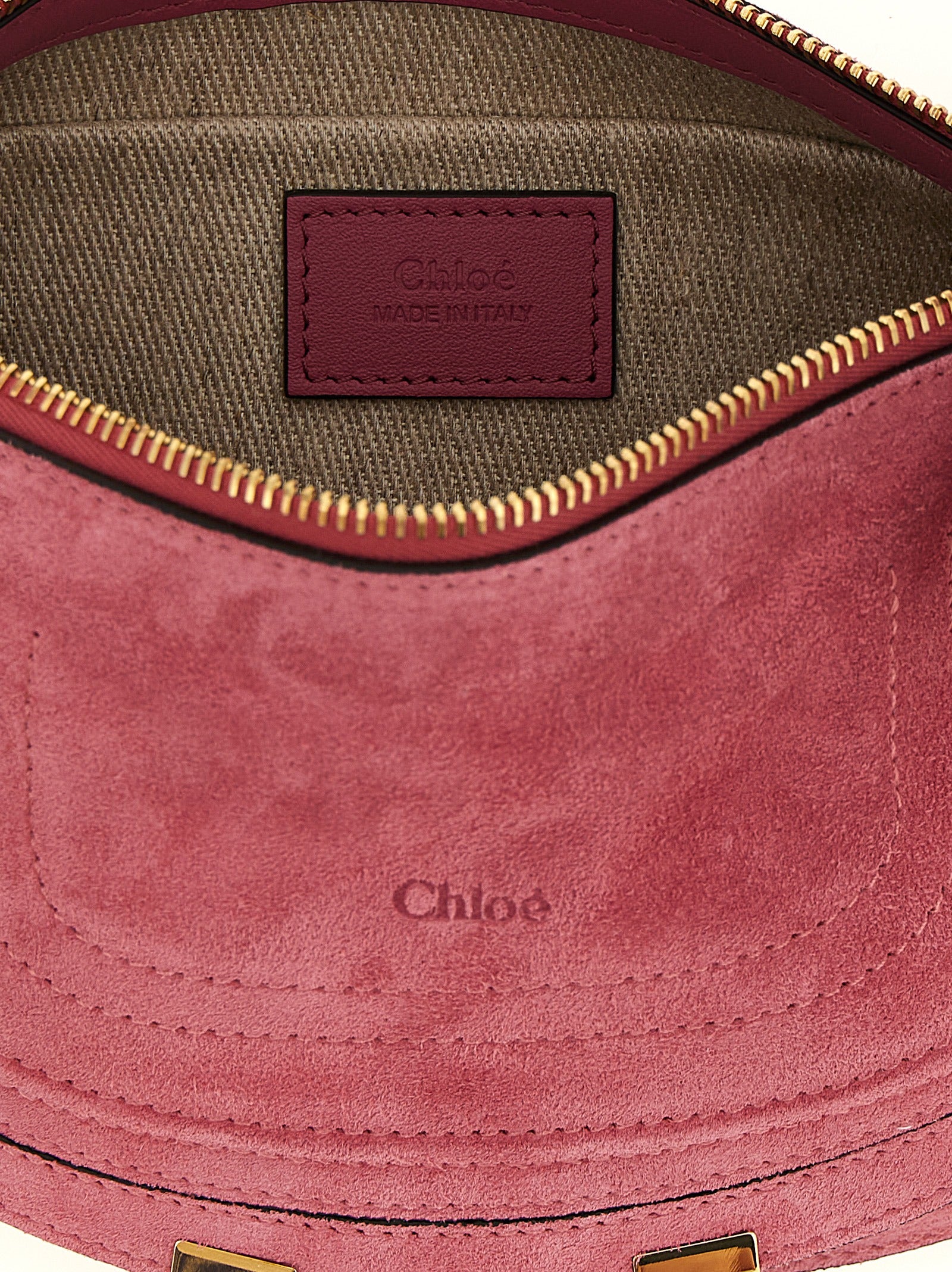 Chloé Mini Marcie Suede Shoulder Bag - Pink