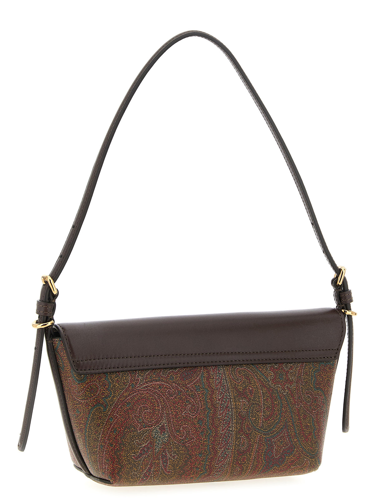 Etro Arnica Small Boat Bag - Brown Paisley Jacquard Fabric
