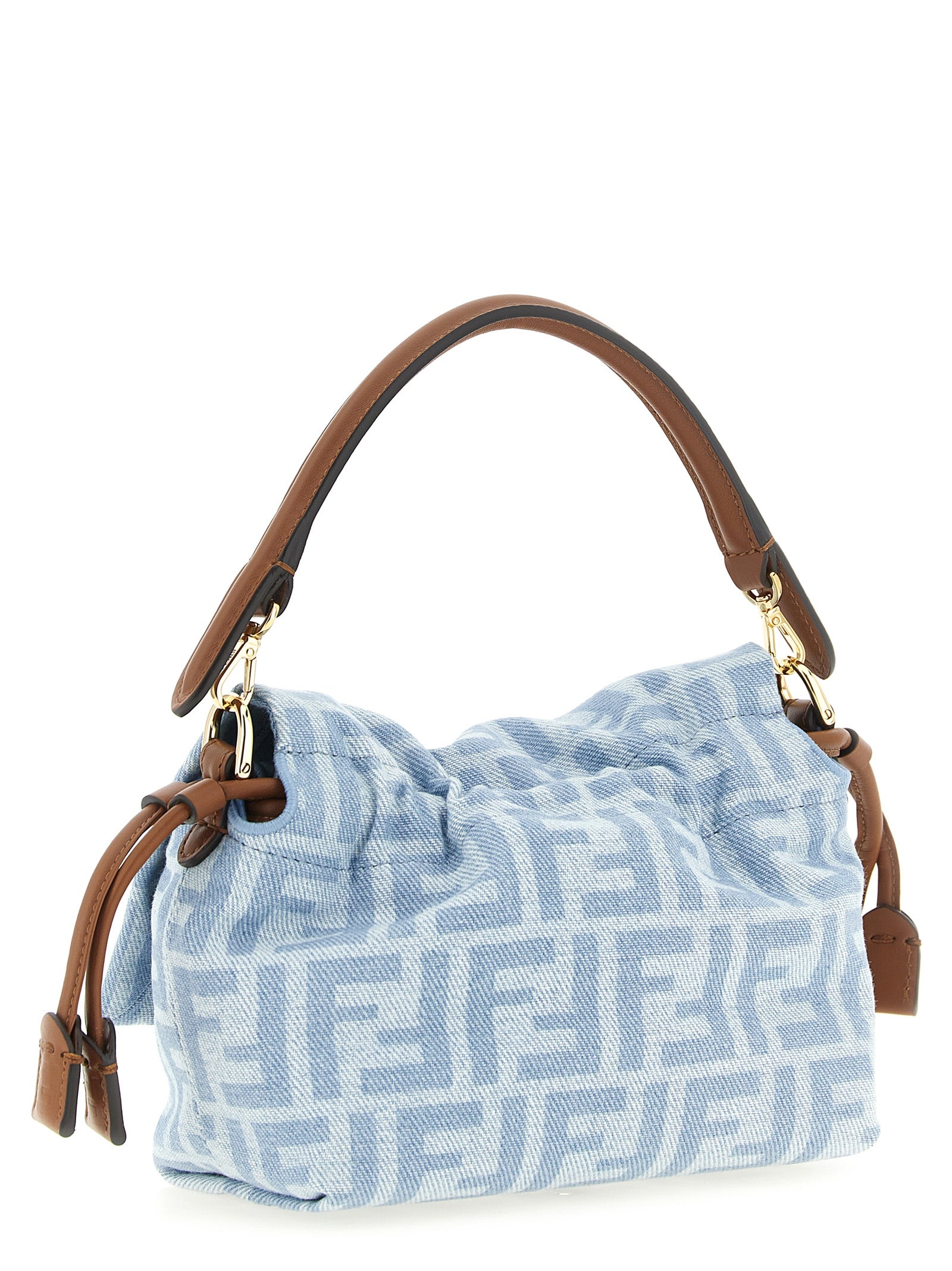 Fendi Baguette® Soft Small - Light Blue FF Denim Mini-Bag