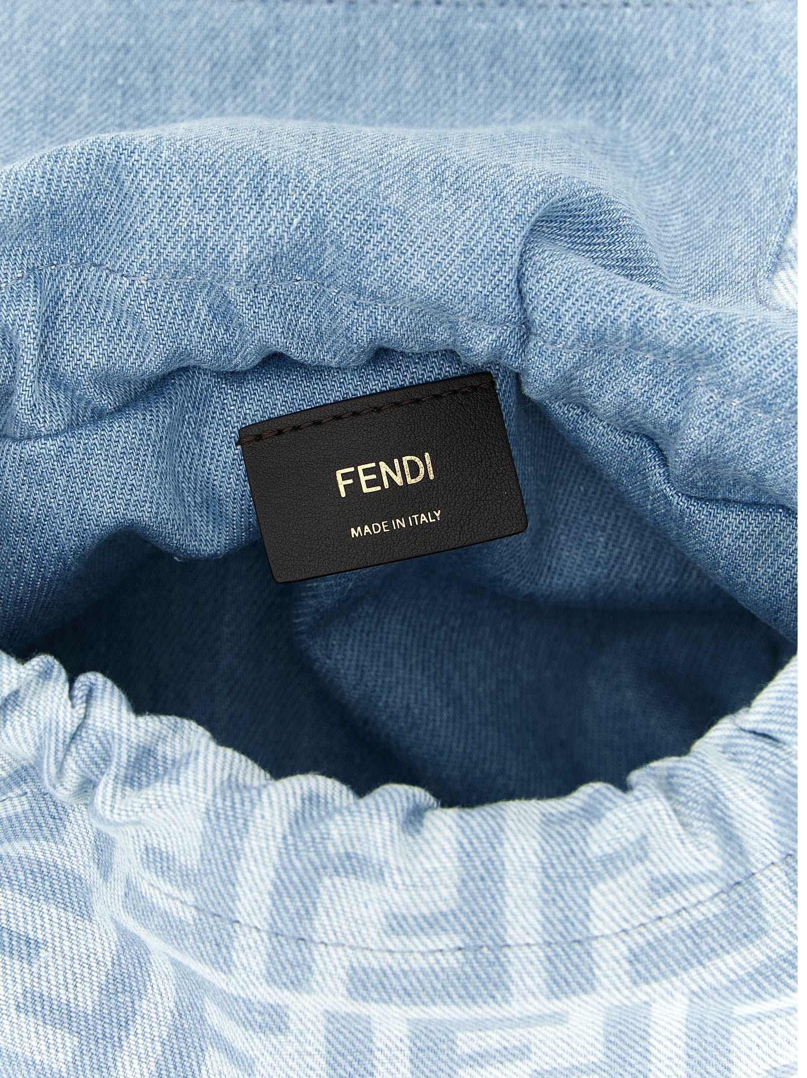Fendi Baguette® Soft Small - Light Blue FF Denim Mini-Bag