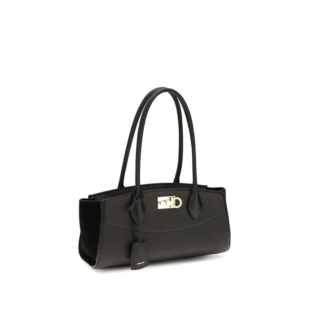 Ferragamo New Studio Soft East West Bag - Black
