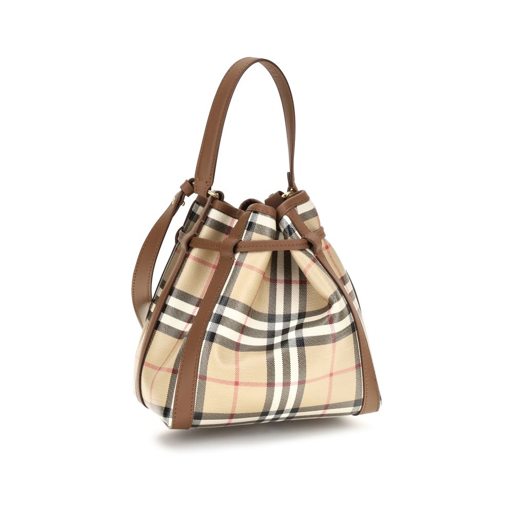 Burberry Mini Check Bucket Bag - Archive Beige
