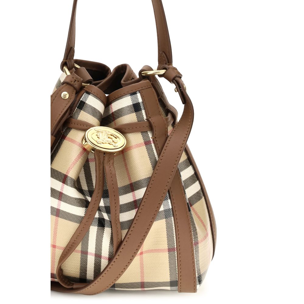 Burberry Mini Check Bucket Bag - Archive Beige