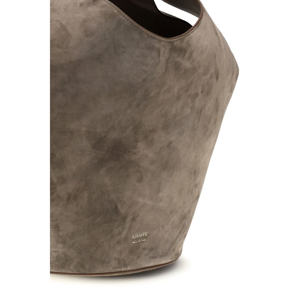 Khaite Small Lotus Tote - Cedar Suede