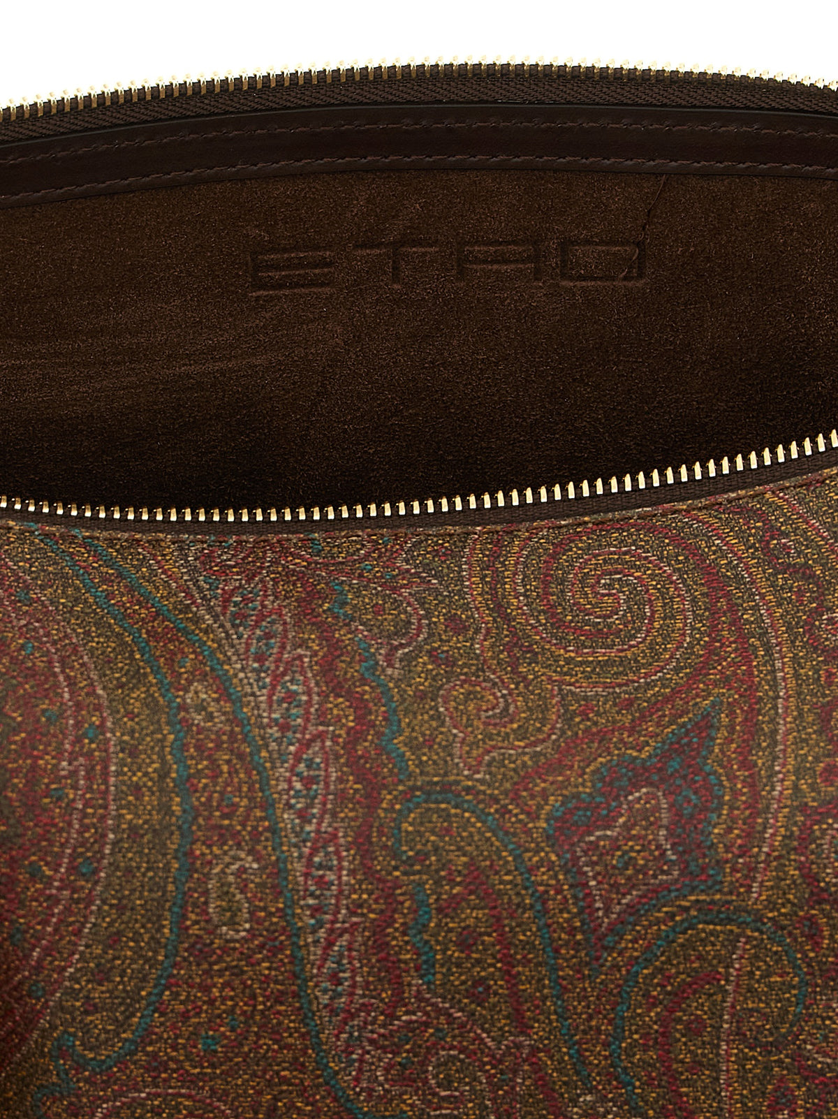 Etro Essential Arnica Crossbody Bag - Brown Paisley Jacquard Fabric