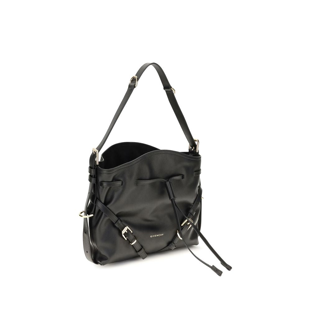 Givenchy Voyou Small Bucket Bag - Black Shiny Leather