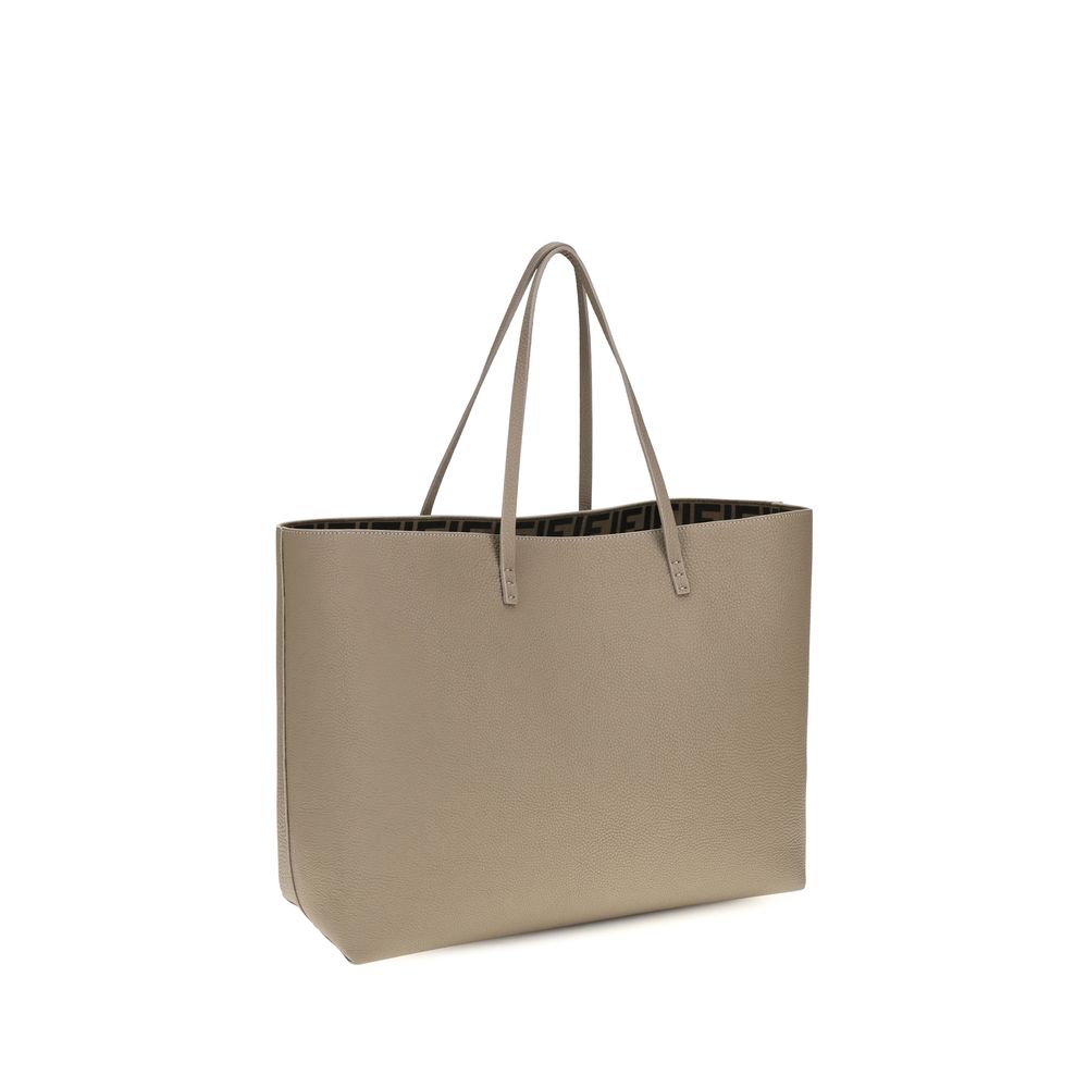 Fendi Roll Medium - Dove Grey Cuoio Romano Leather