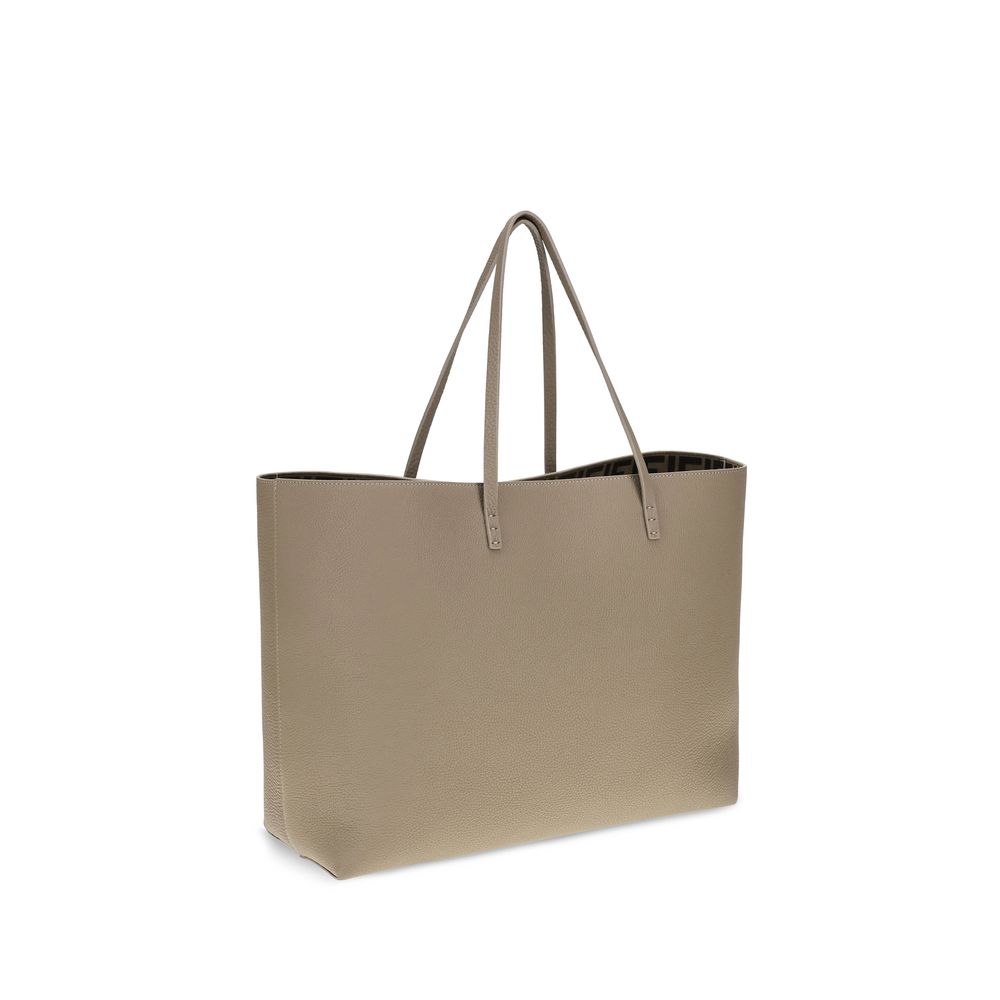 Fendi Roll Medium - Dove Grey Cuoio Romano Leather