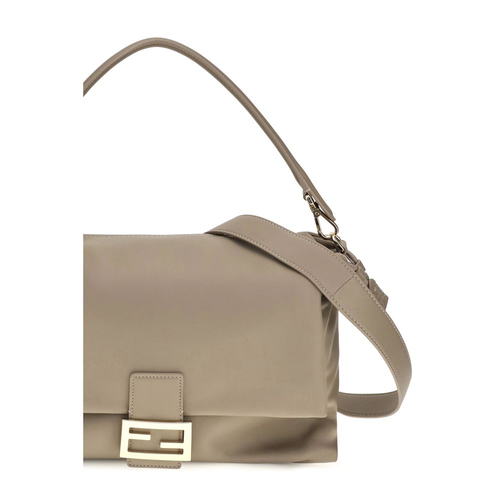 Fendi Baguette® Soft Large Shoulder Bag - Dove Grey Nappa Leather