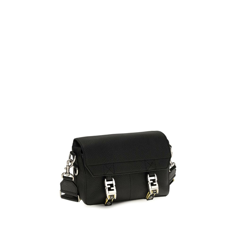 Fendi Flow Small - Black Cuoio Romano Leather