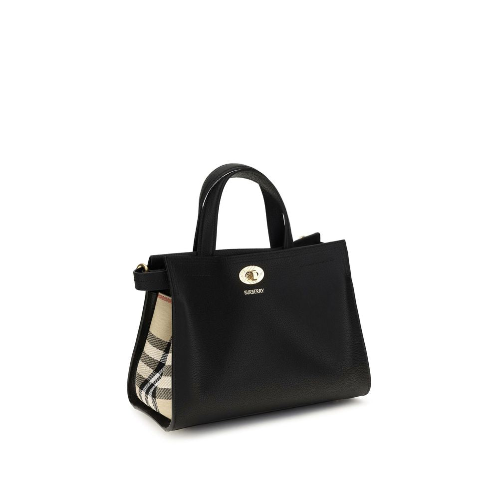 Burberry Cotswolds Mini Check Tote - Black