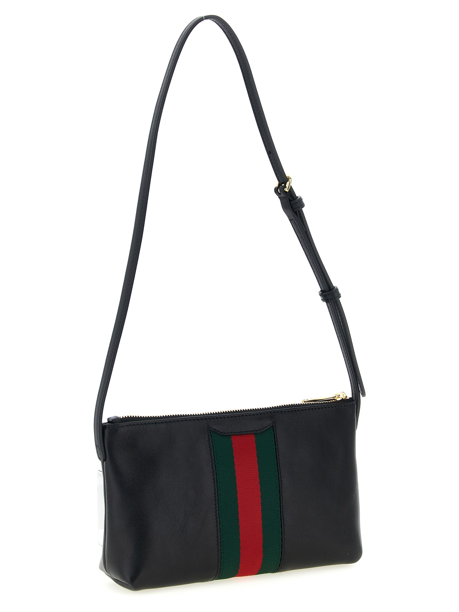 Gucci Horsebit Web Small Shoulder Bag - Black