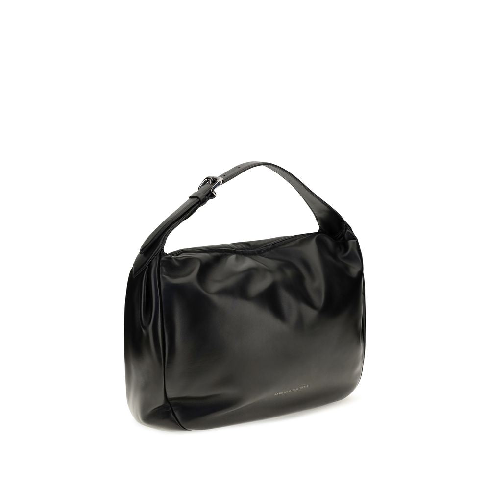 Brunello Cucinelli Boule Hobo Bag - Black Nappa Leather