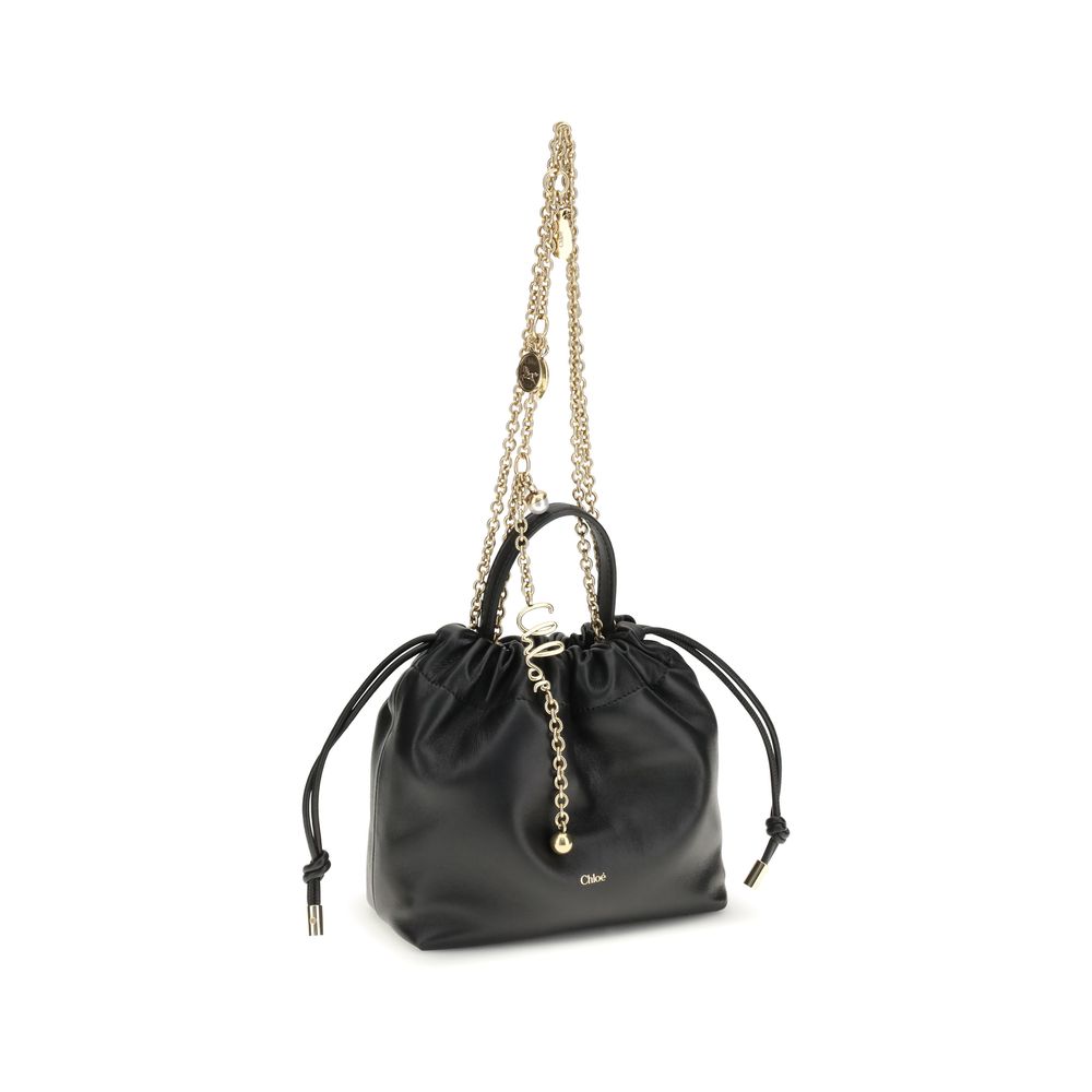 Chloé Icons Mini Shoulder Bag with Chain - Black