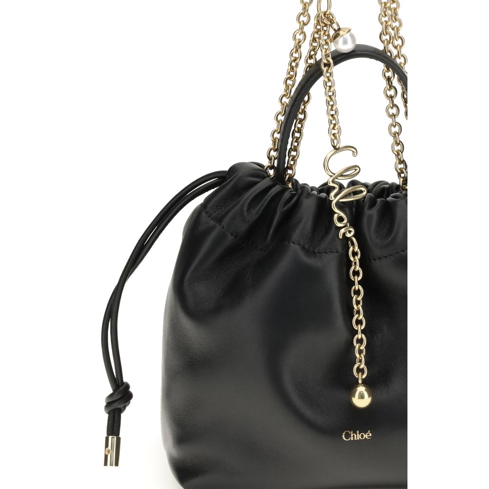 Chloé Icons Mini Shoulder Bag with Chain - Black