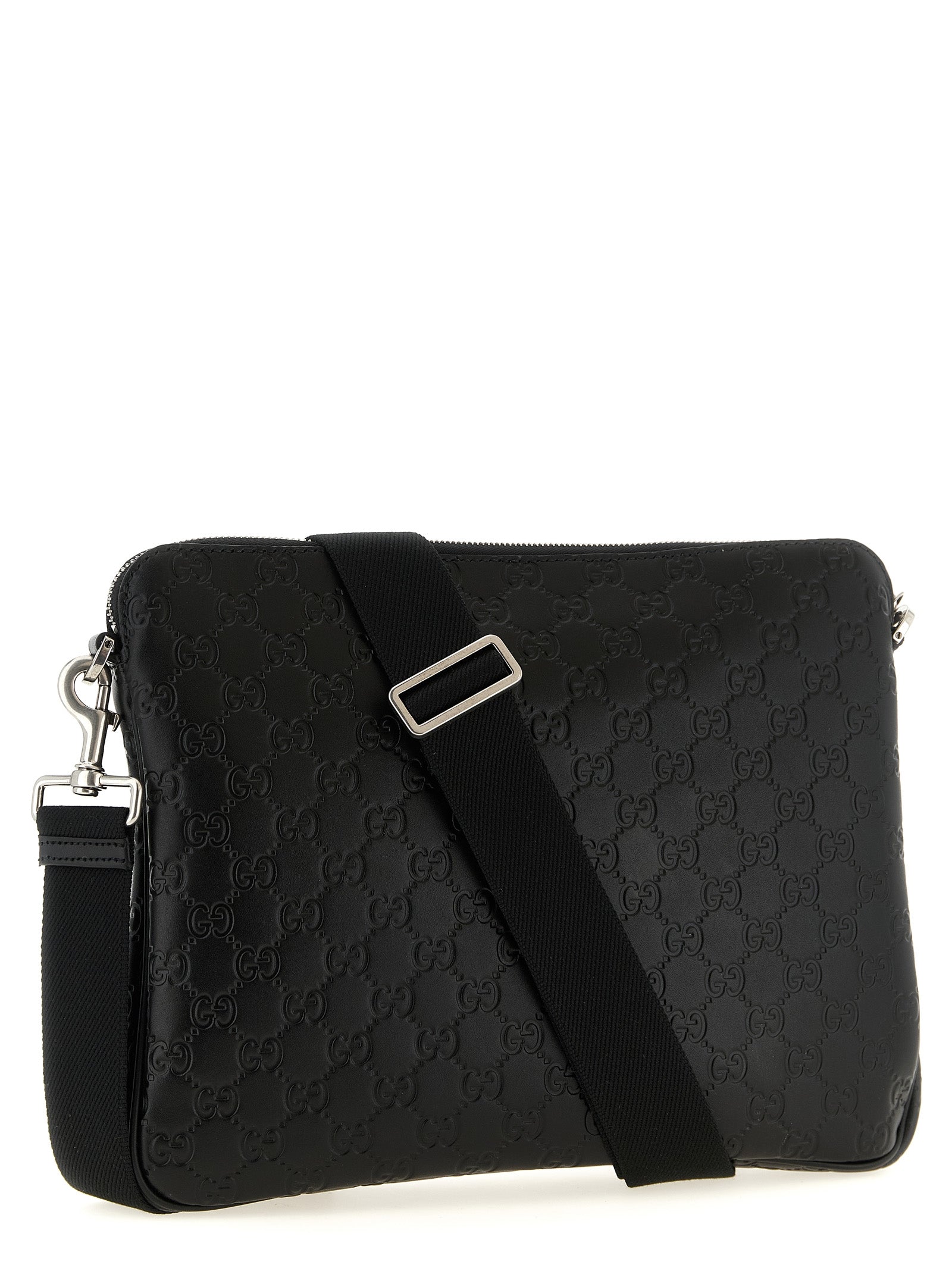 Gucci GG Emblem Medium Crossbody Bag - Black