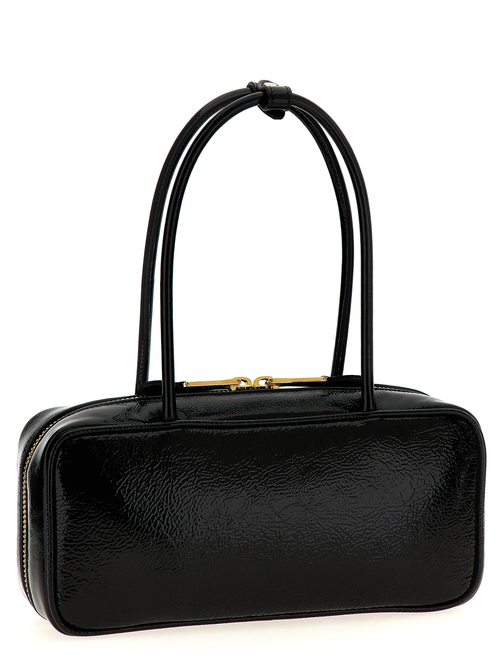 Miu Miu Naplak Patent Leather Bag - Black