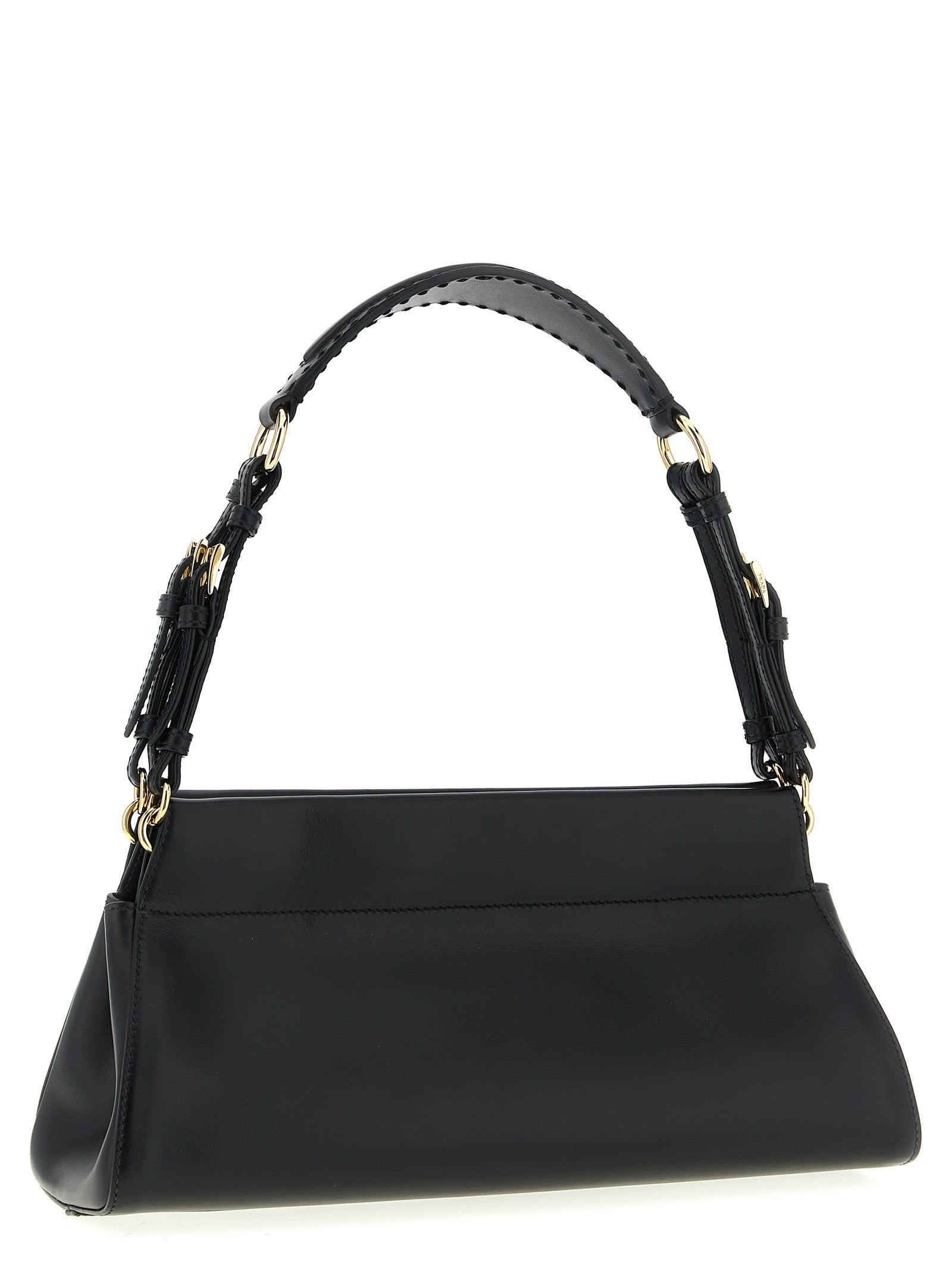 Prada Enchaîné Medium Leather Bag - Black