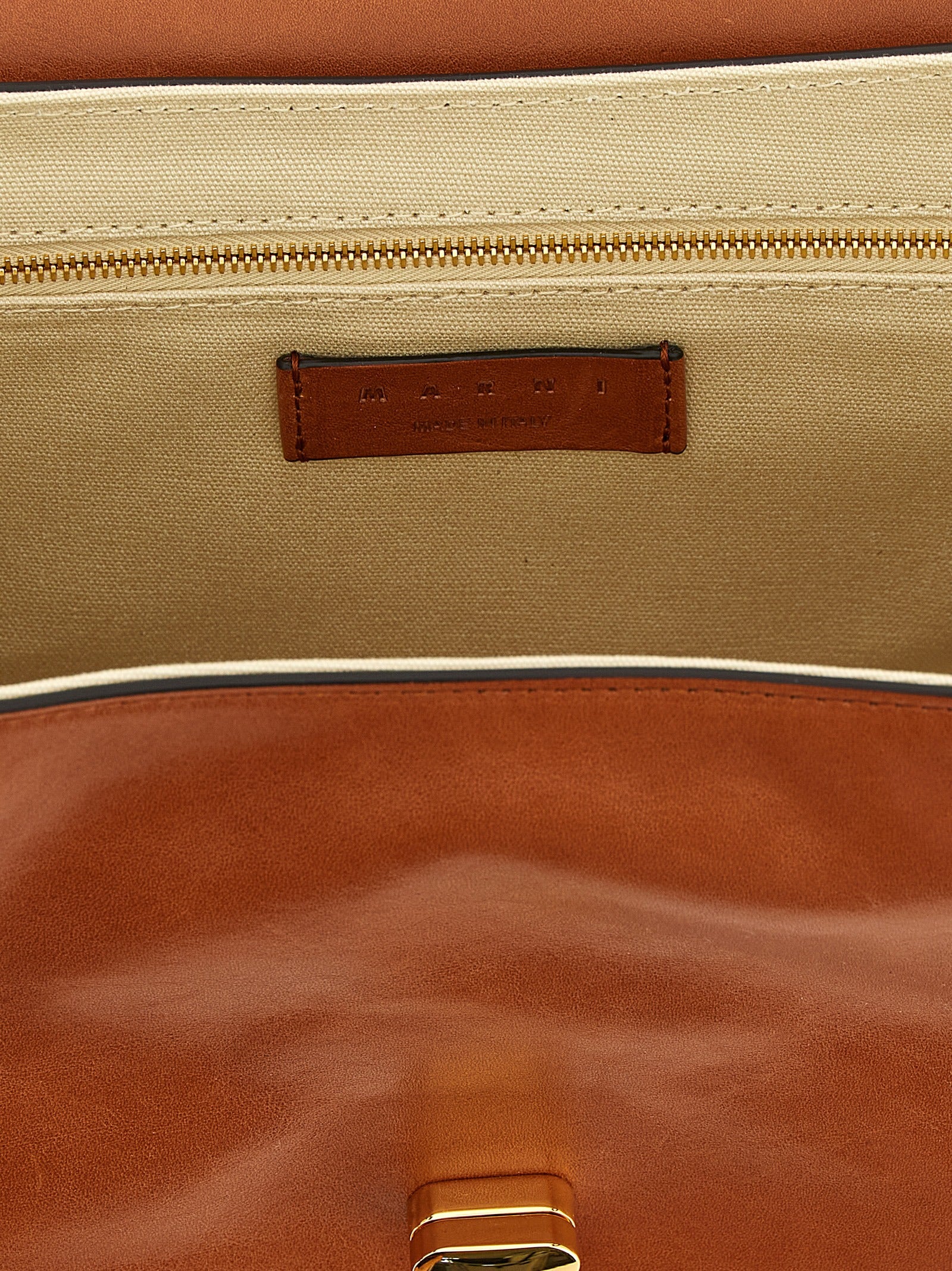 Marni East West Shoulder Bag - Bark