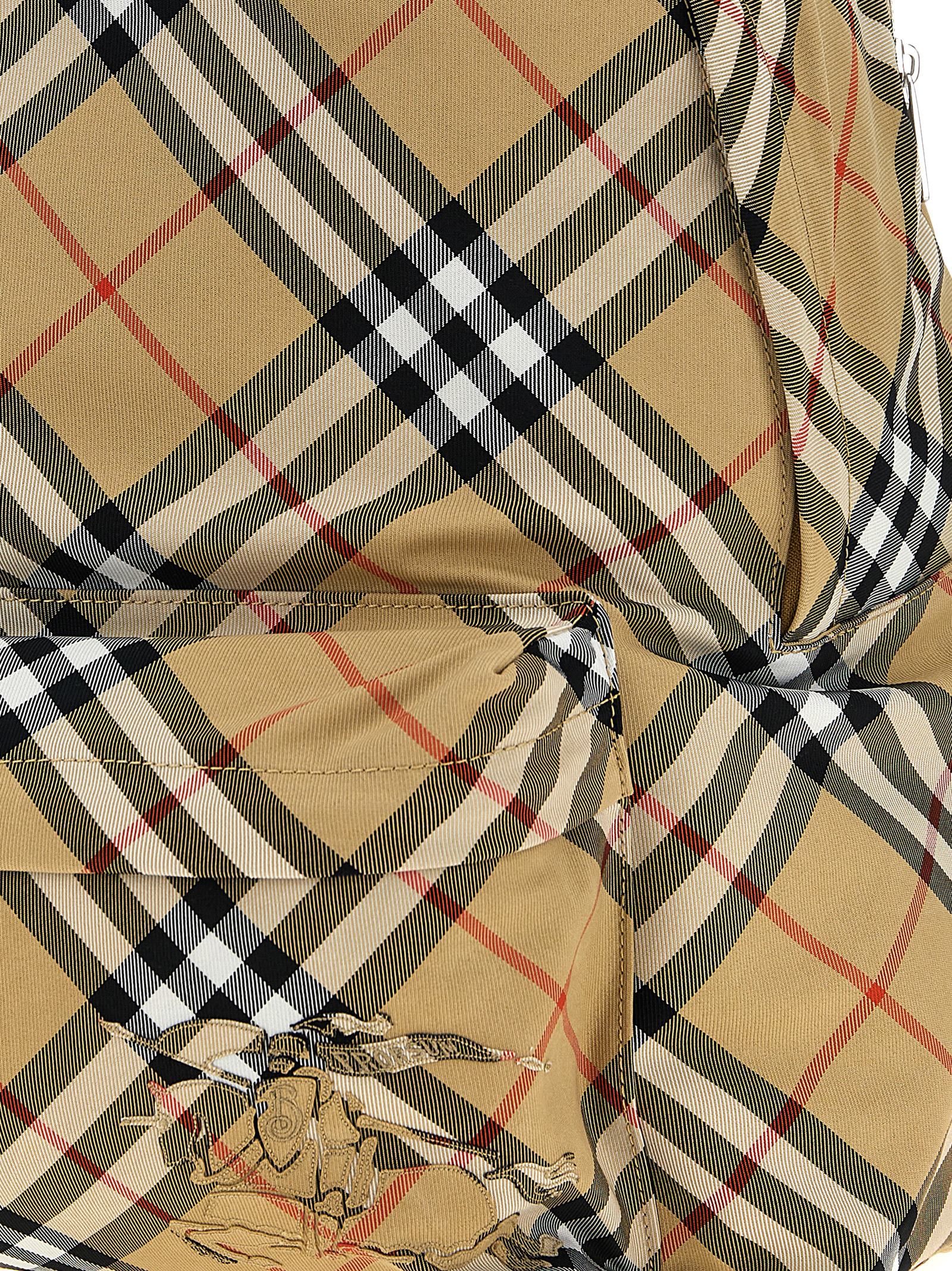 Burberry Check Backpack Medium - Sand Beige