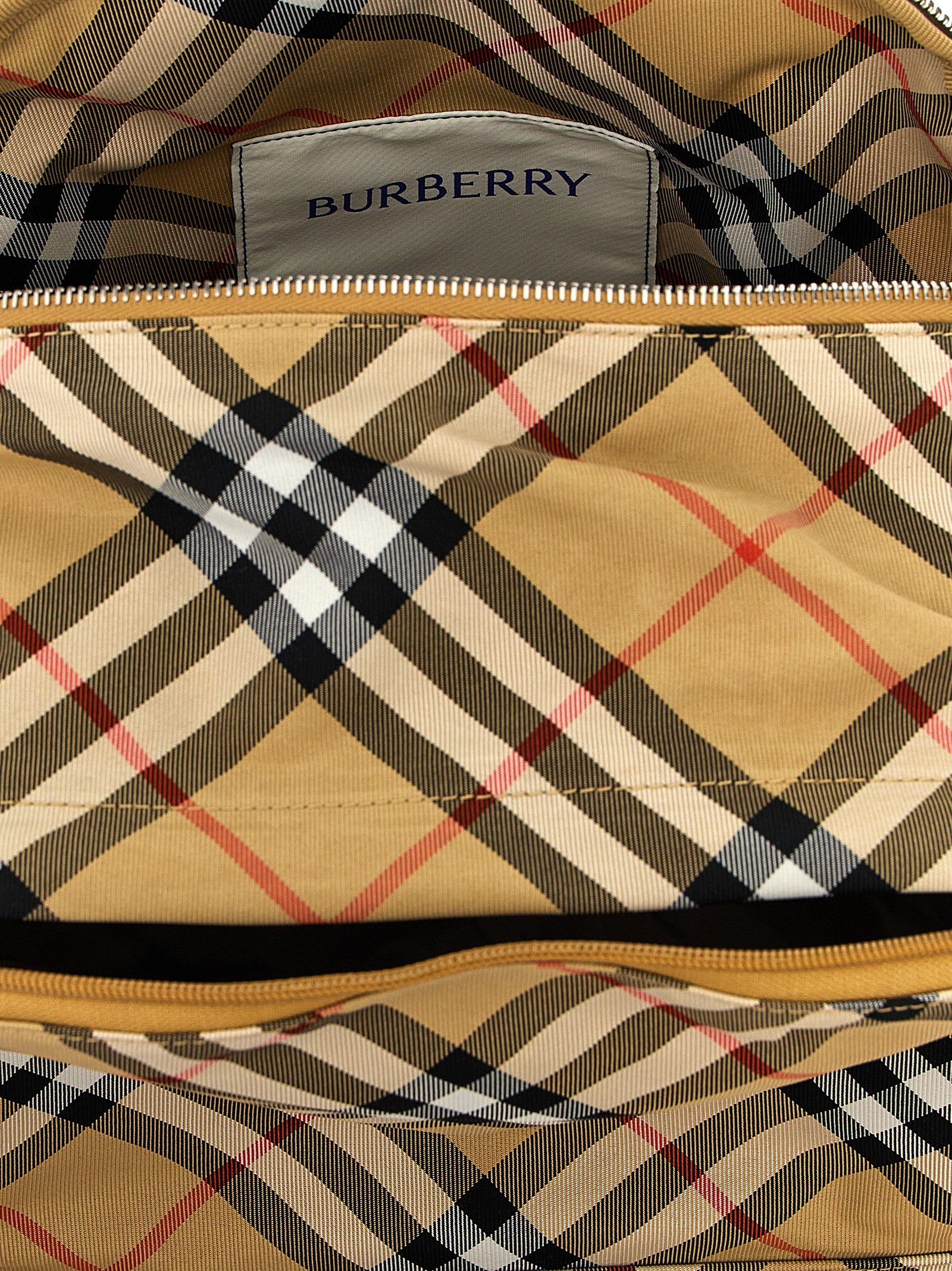 Burberry Check Backpack Medium - Sand Beige