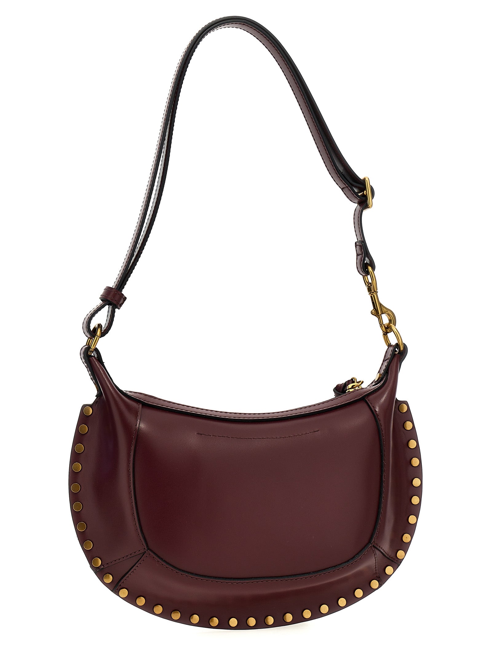 Isabel Marant Oskan Moon Shoulder Bag - Burgundy Leather